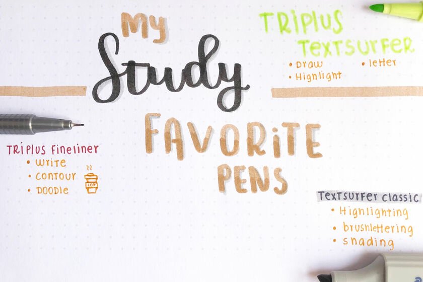 Favourite pens for studygram