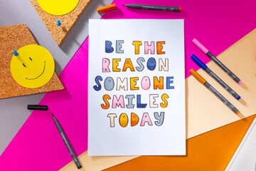 DIY Lettering 'Smile'