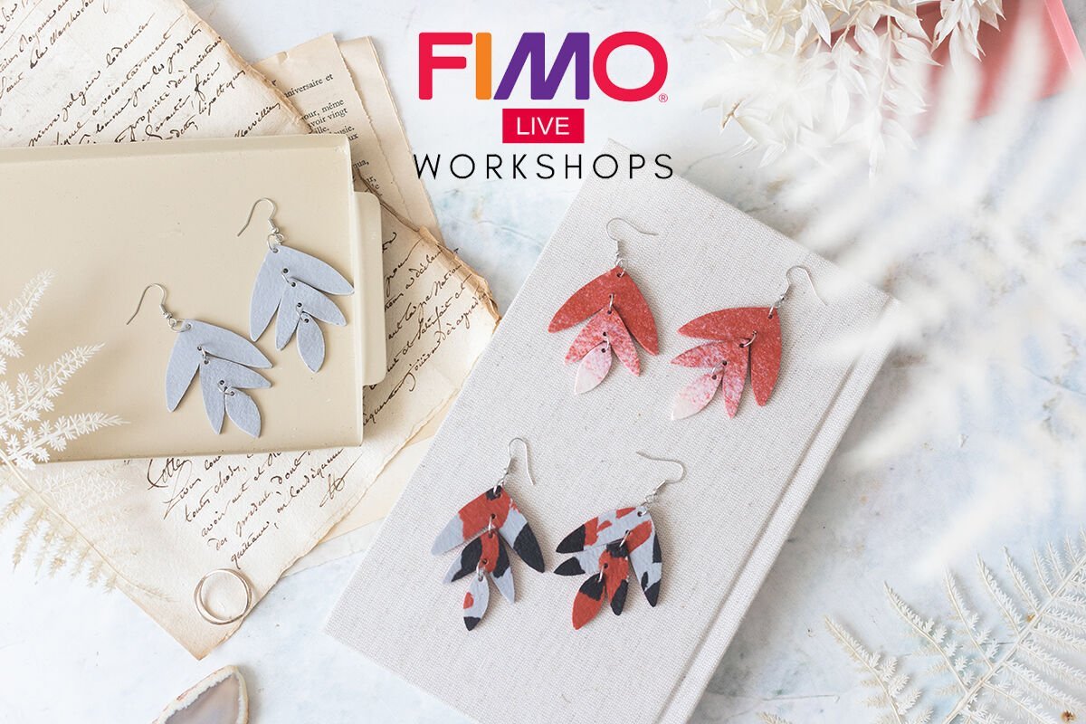 Fimo leather sales effect earrings