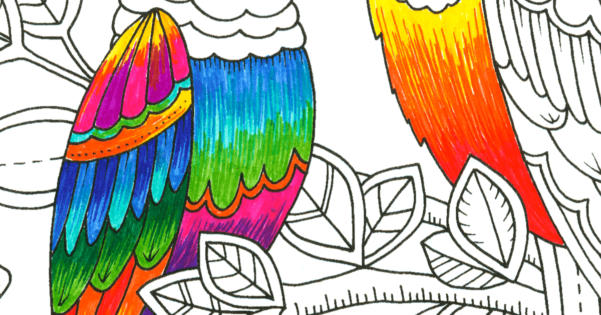 How to Color with Staedtler Fineliners: Squiggle Style Coloring