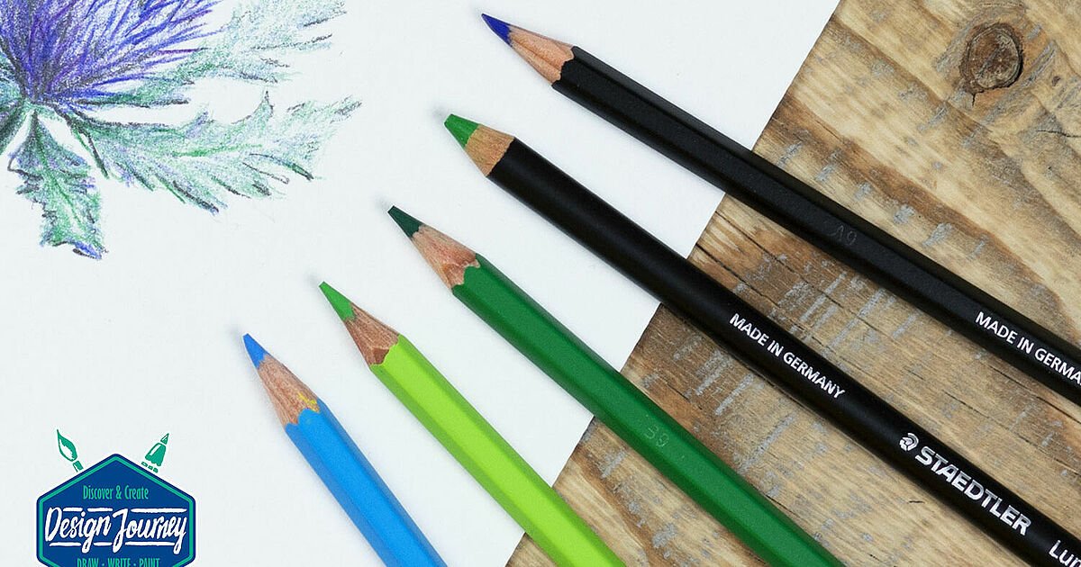 Crayons de couleur de dessin à main de l'artiste ensemble en vrac