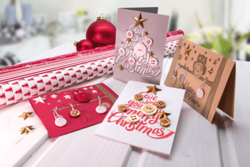 Christmas greetings with hand lettering