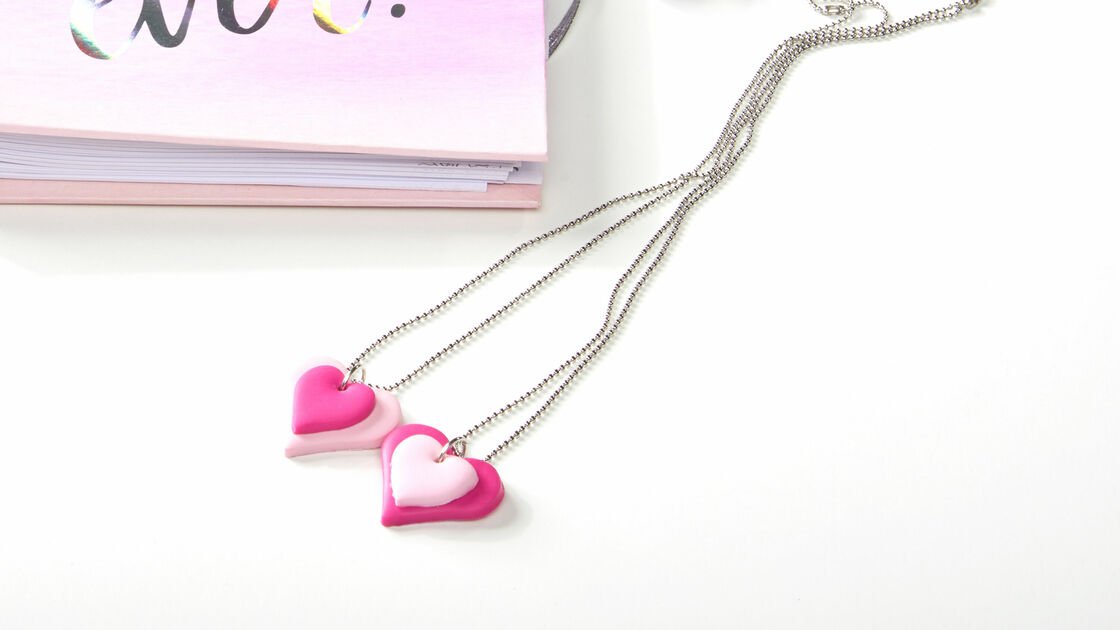 FIMO kids - Heart necklace for best friends