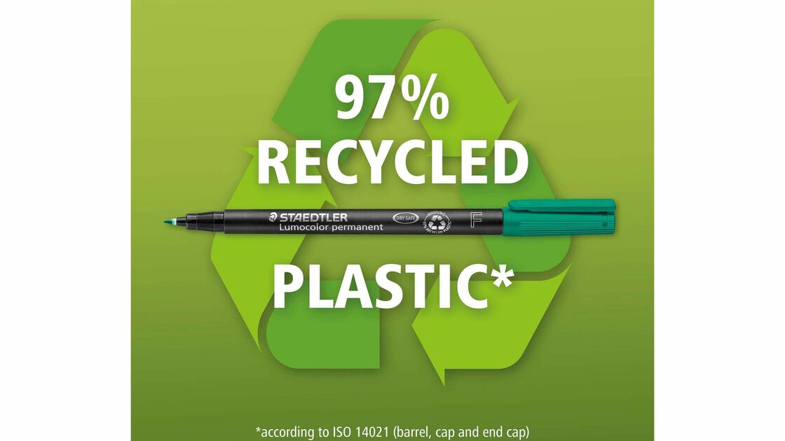 STAEDTLER switches to recycled plastic for Lumocolor products