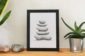 Desenho monocromático - Pedras