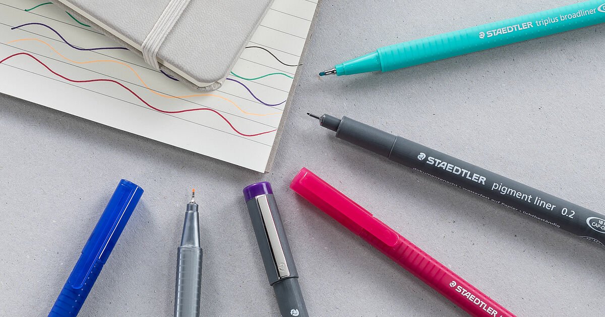 Staedtler TriPlus Broadliner Pen - Assorted Colours (Pack of 10)
