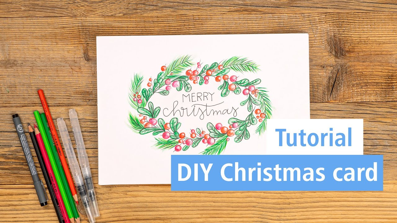 DIY Christmas card with watercolour pencils | STAEDTLER