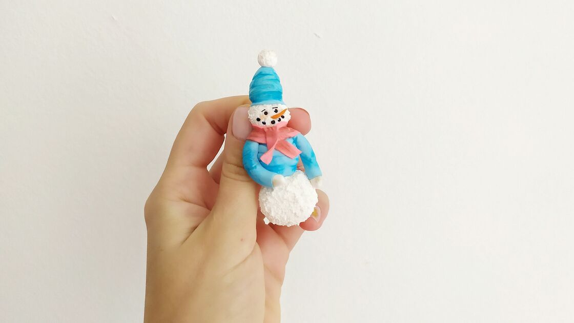 Mini Snowman made from FIMO