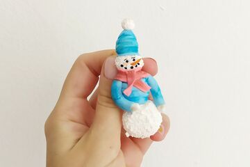 Mini Snowman made from FIMO