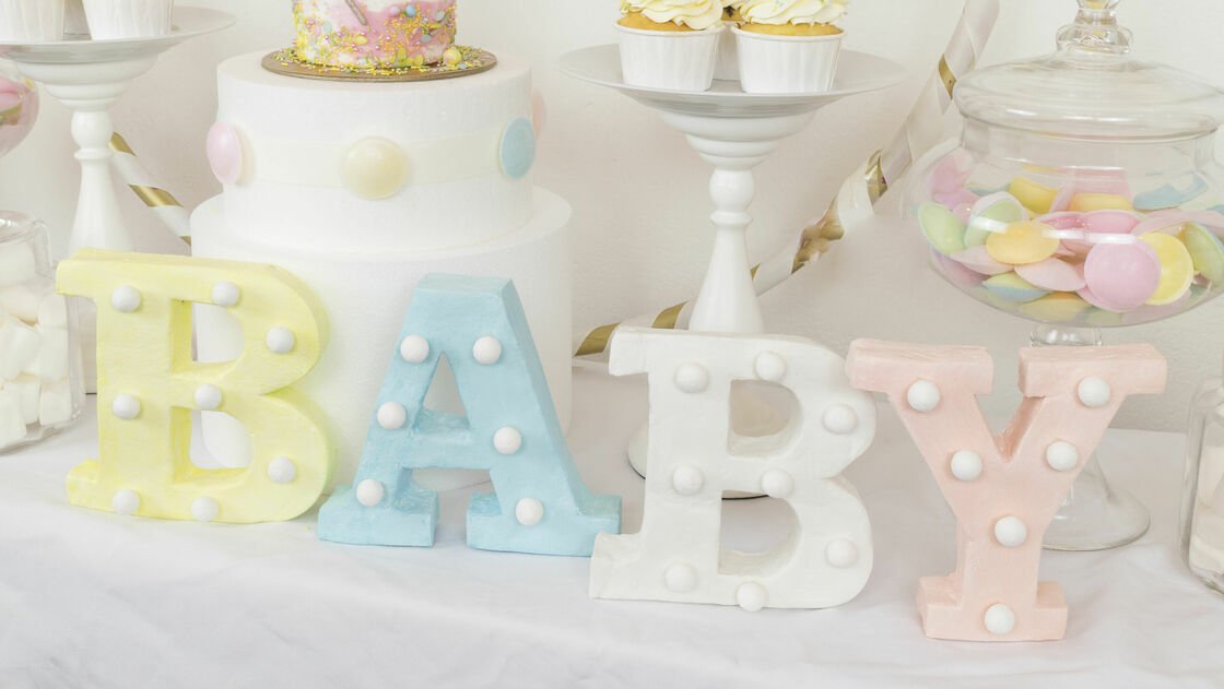 Baby Shower – marquee lights letters