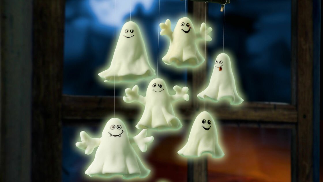 FIMO ghost mobile and ghost tattoo