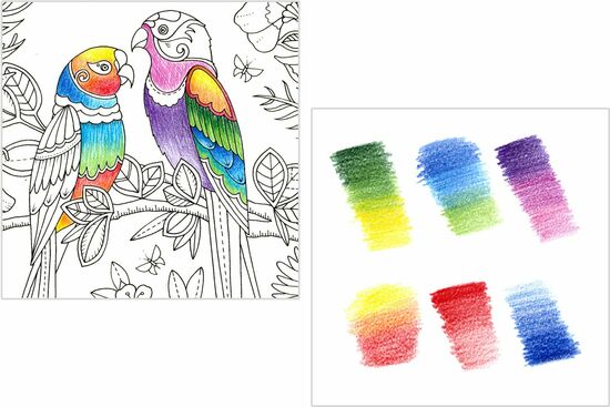 Gradação das cores com lápis de cor