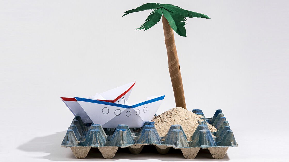 Create an Ocean with Paper Boats