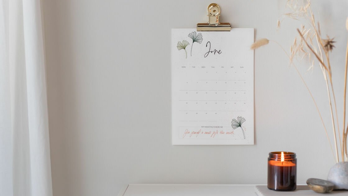 DIY mindfulness calendar