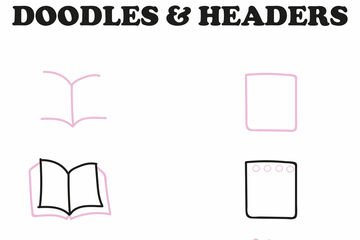 Studygram doodles headers
