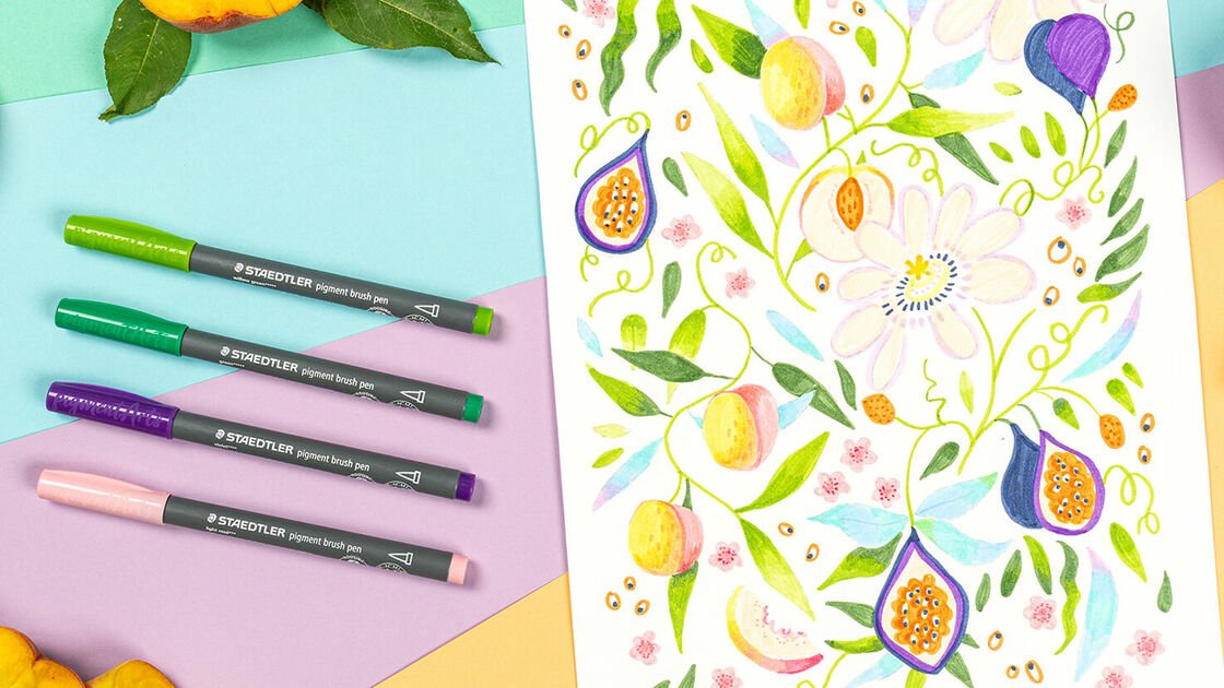 Pigment arts-pennen – Botanische tekening maken