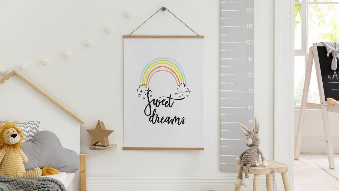 Poster com lettering "Sweet dreams"