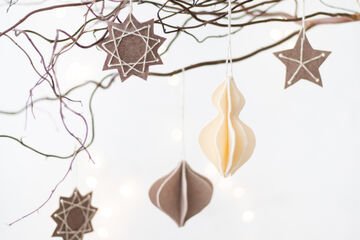 DIY Christmas ornaments in FIMO leather-effect