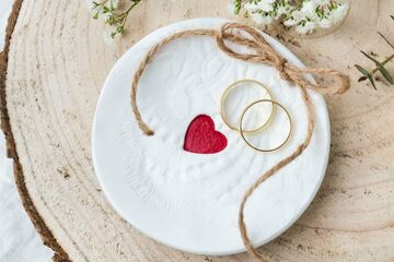 Rustic Romance - DIY wedding ring bowl