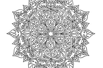 Lâmina de mandala para colorir grátis de Ísól Lilja