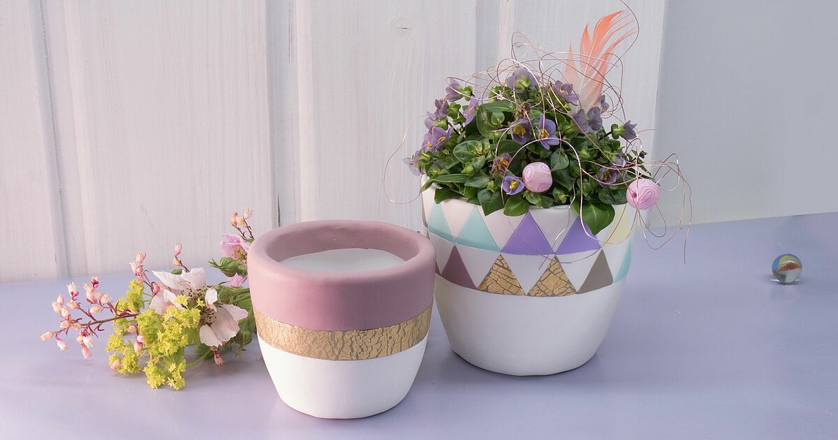 DIY flower pot in candy colours | STAEDTLER