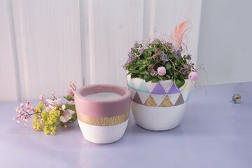 Pot de fleurs DIY aux couleurs pastel