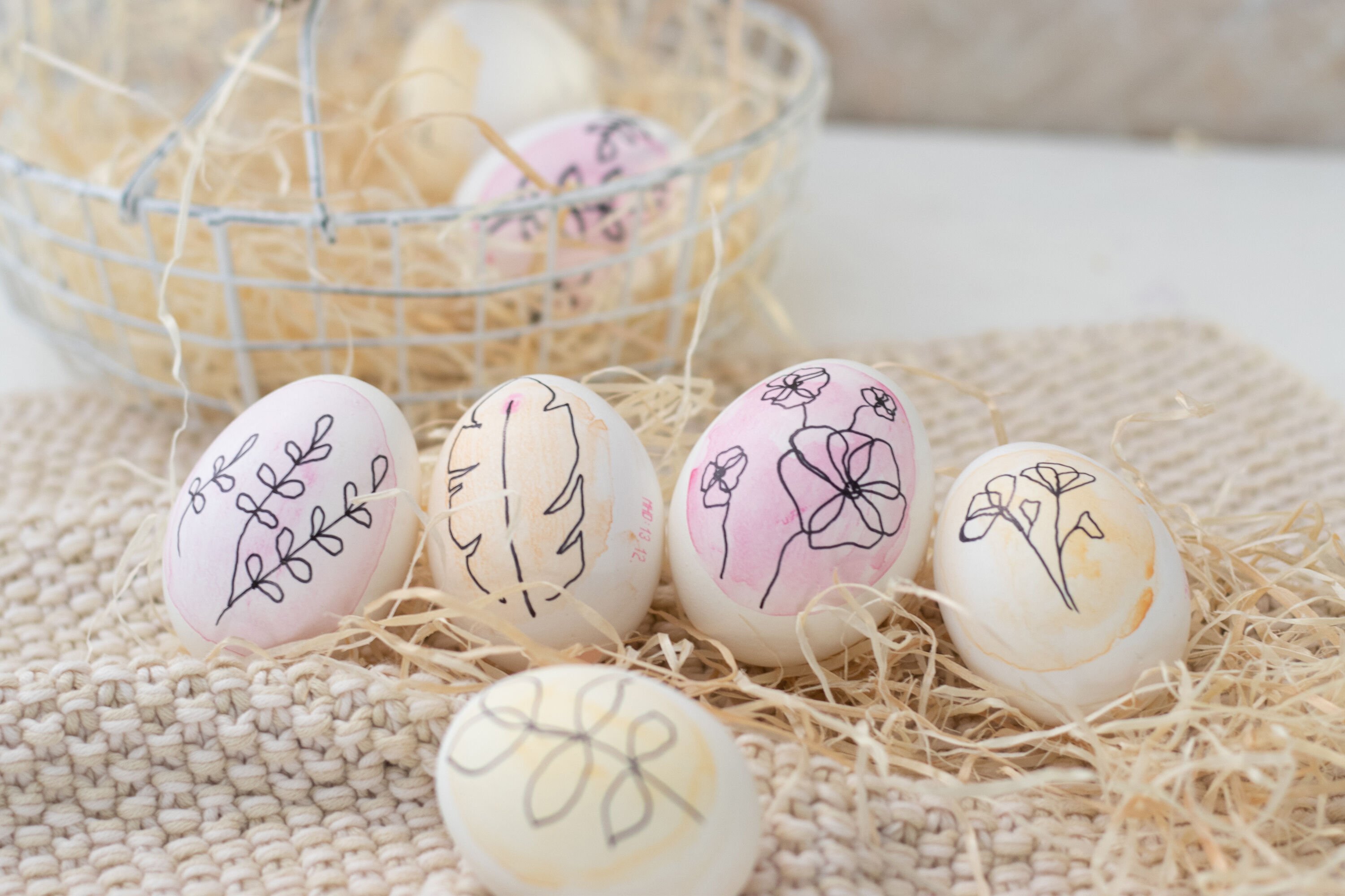 Easter eggs line art