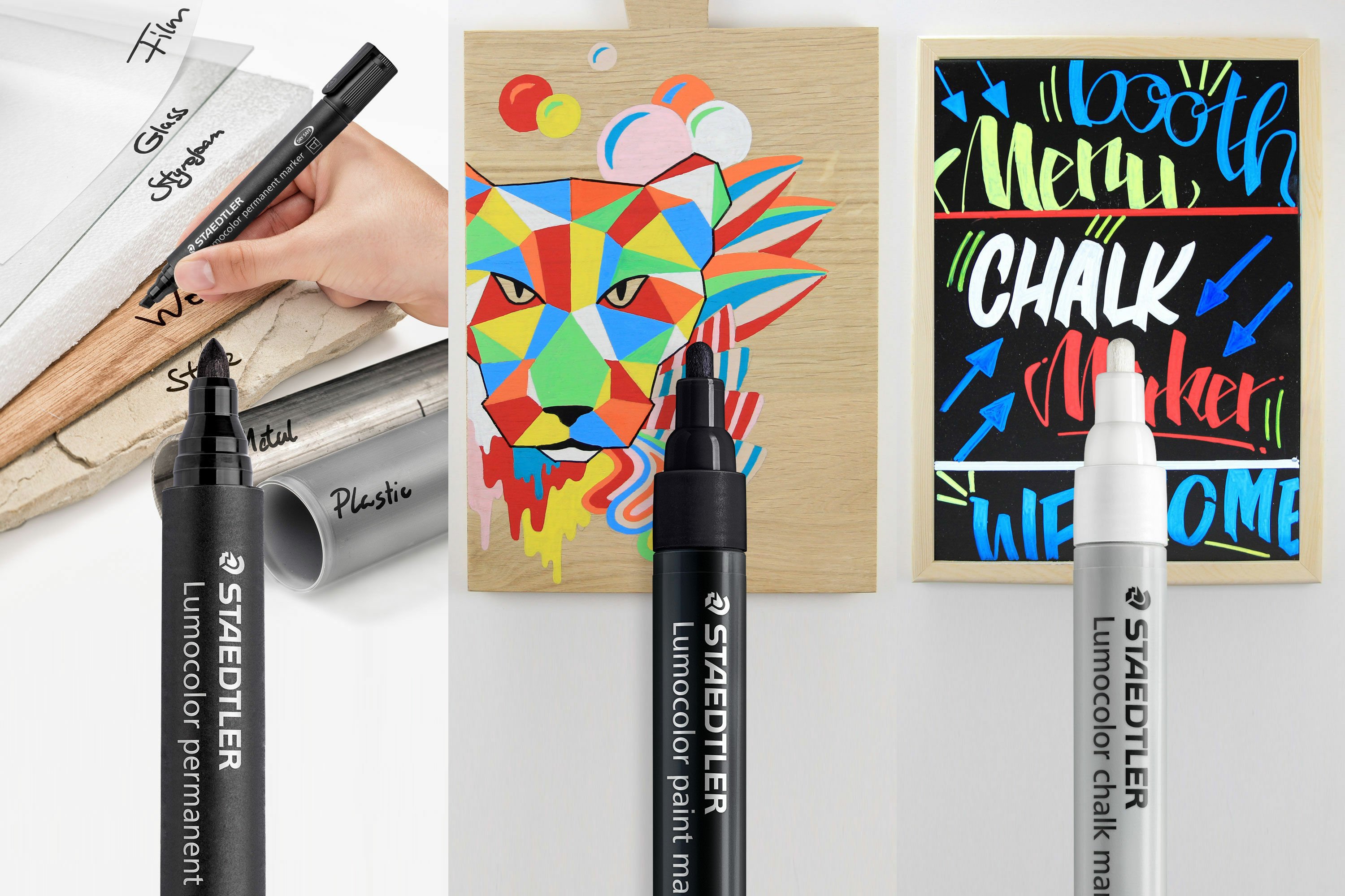 Lumocolor chalk, paint & permanent markers by STAEDTLER for