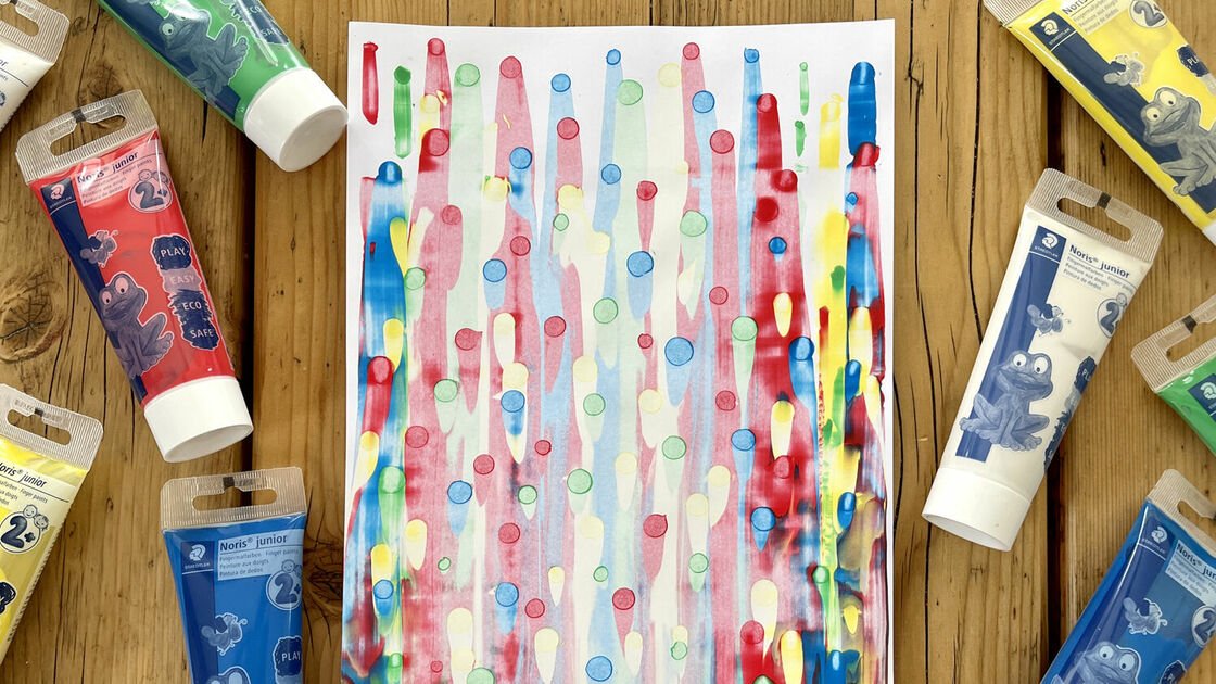 Kreativ werden mit Fingermalfarben - Malanleitung für Kinder