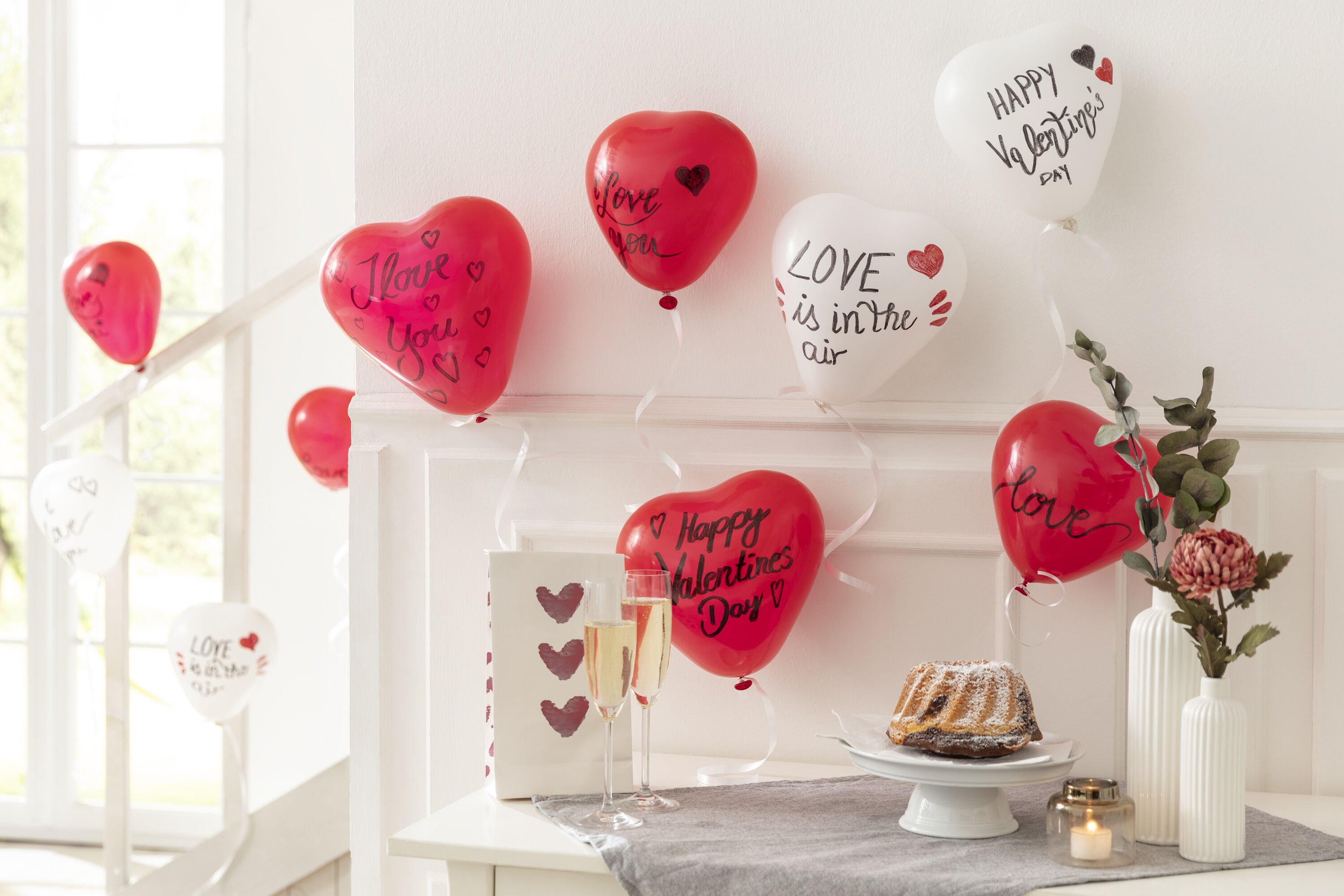 Ideas con Globos para San Valentín