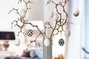 DIY Black-and-white Easter eggs