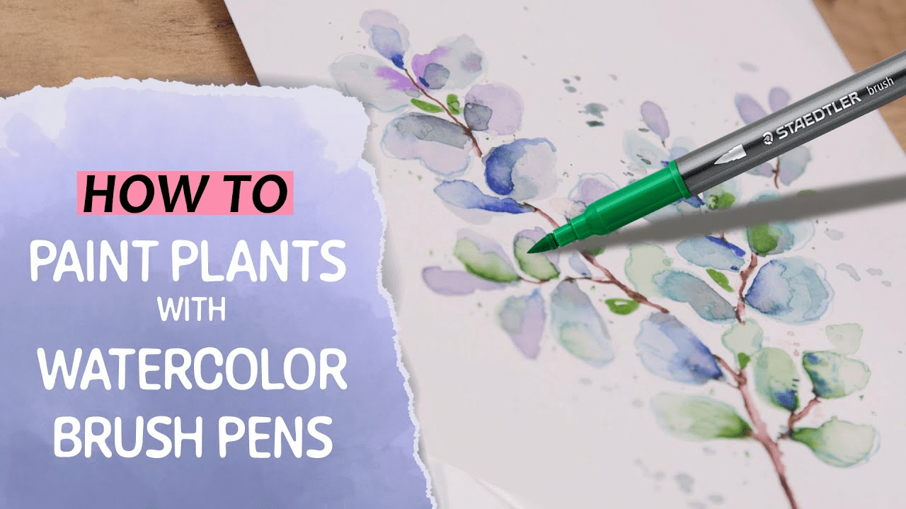 Watercolor brush pens: learning painting techniques correctly