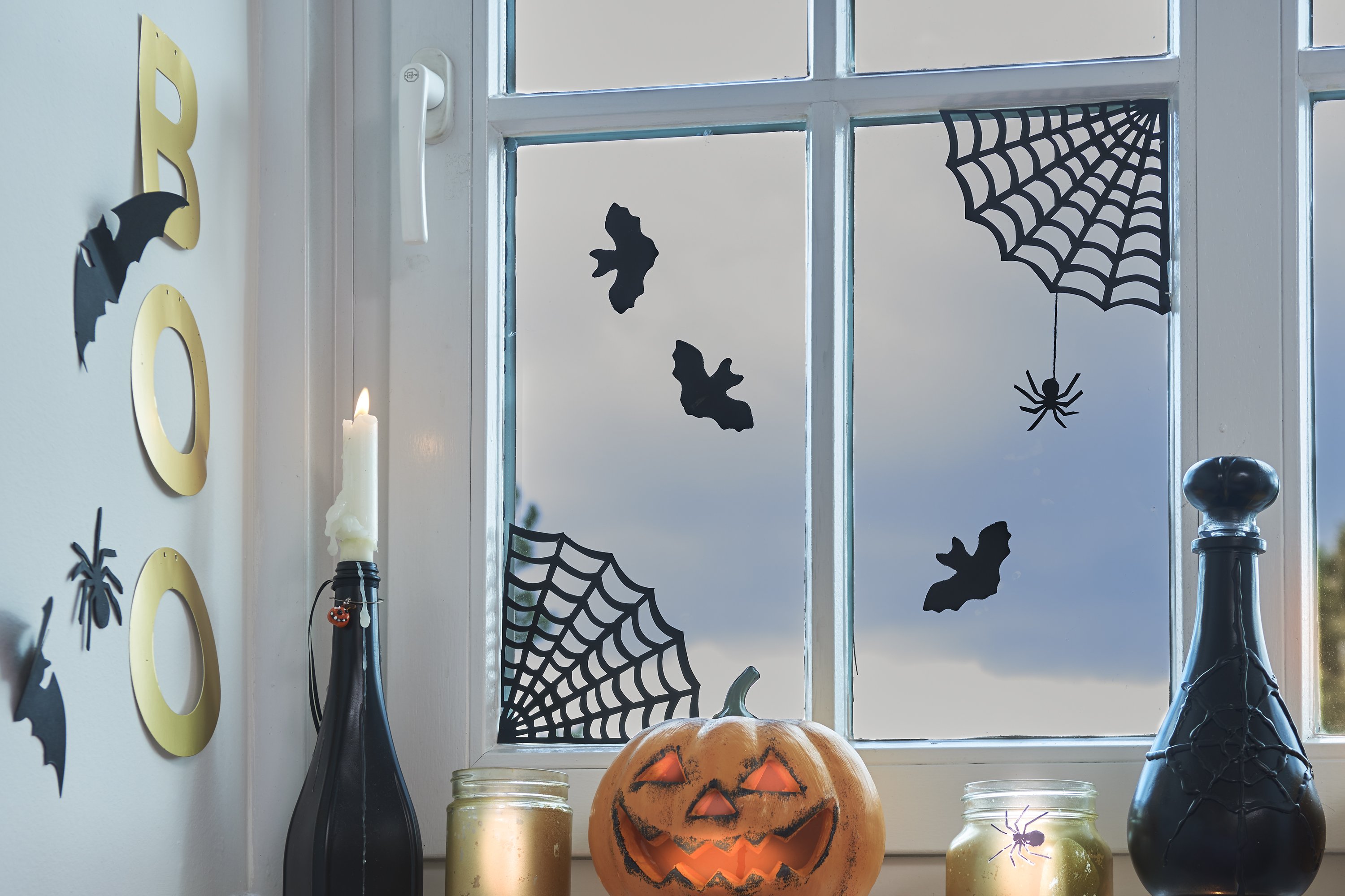 FIMO leather-effect - Halloween-deco - spinnenweb