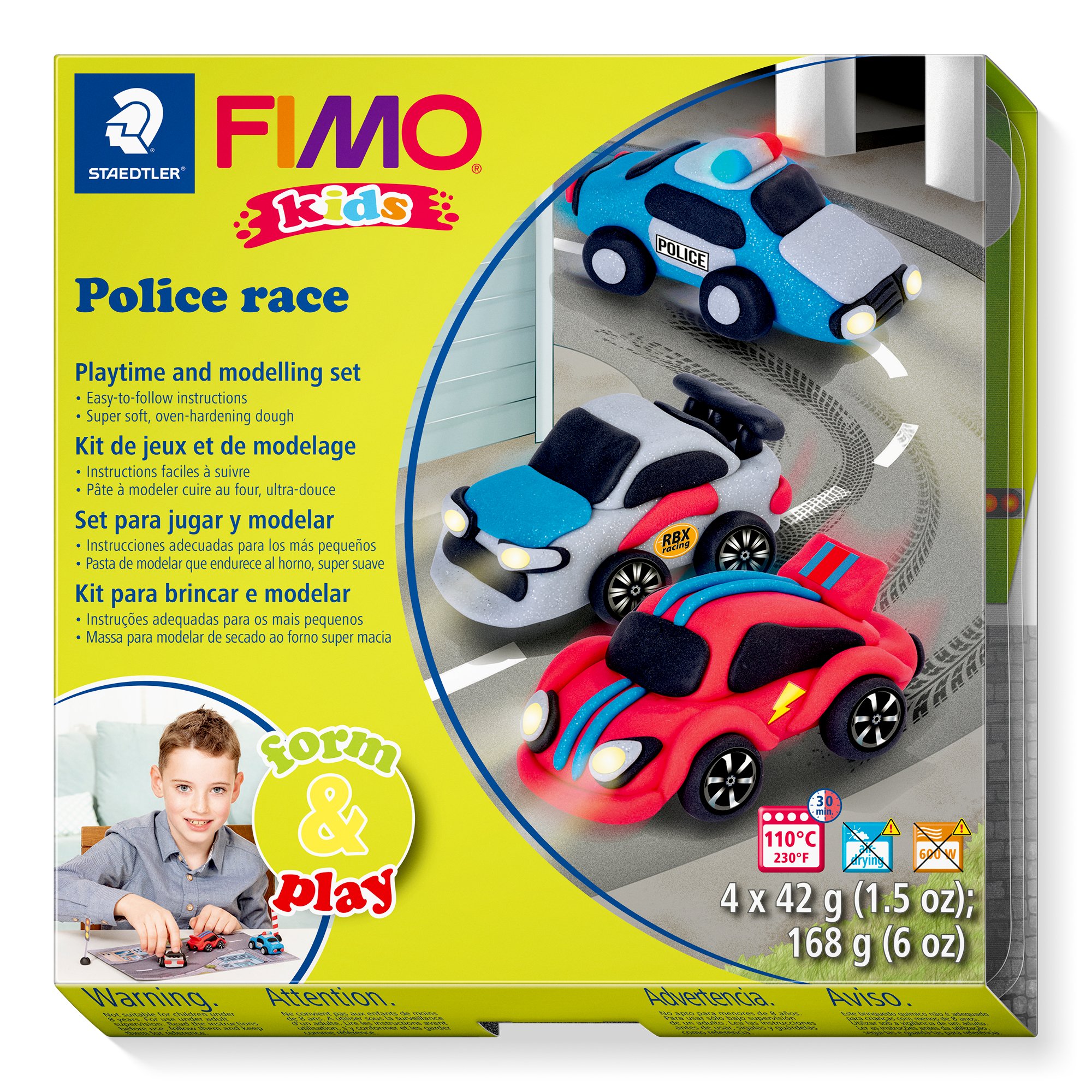 Set De Plastilina FIMO Kids Happy Bees, 4 Bloques De 42g Y Accesorios, Horneable Y Fácil De Moldear Para Niños