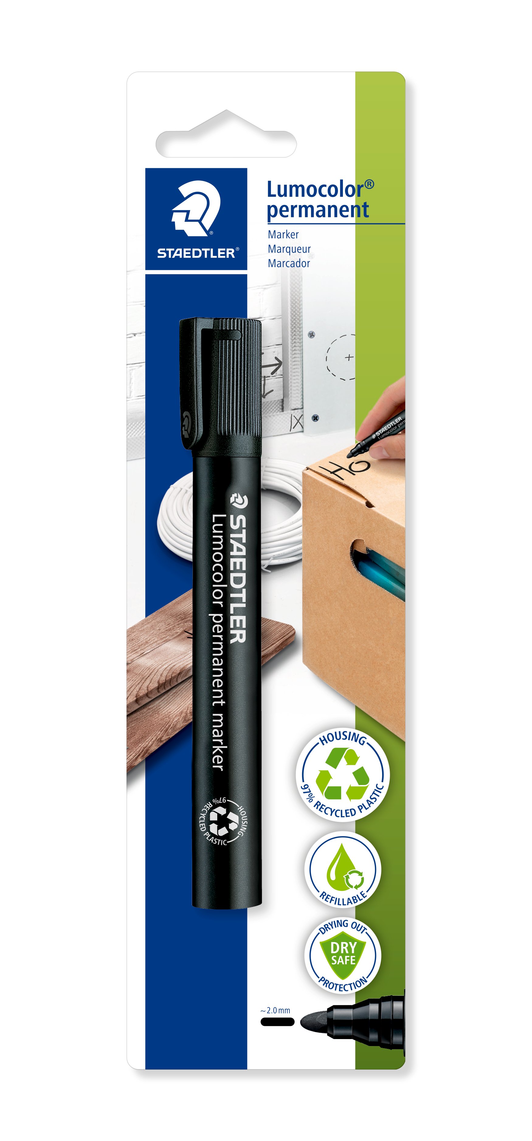 Lumocolor® permanent marker 352 - Permanent marker with bullet tip