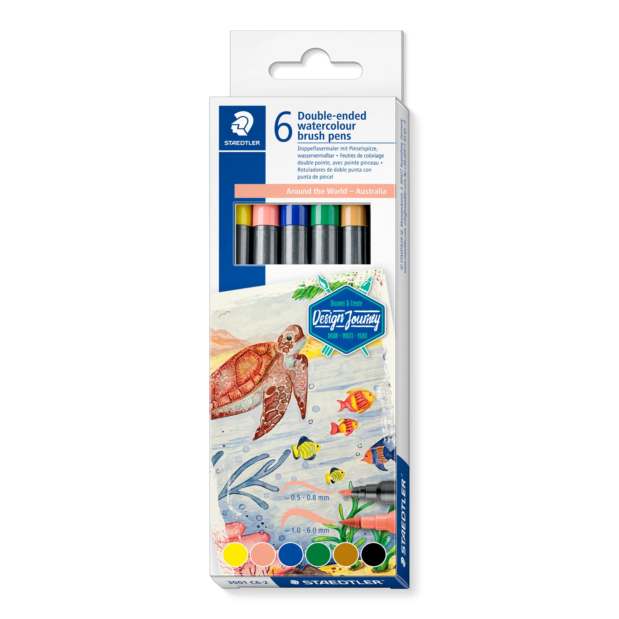 Brush 2点セット STAEDTLER® 3001 - Double-ended watercolour brush pen | STAEDTLER