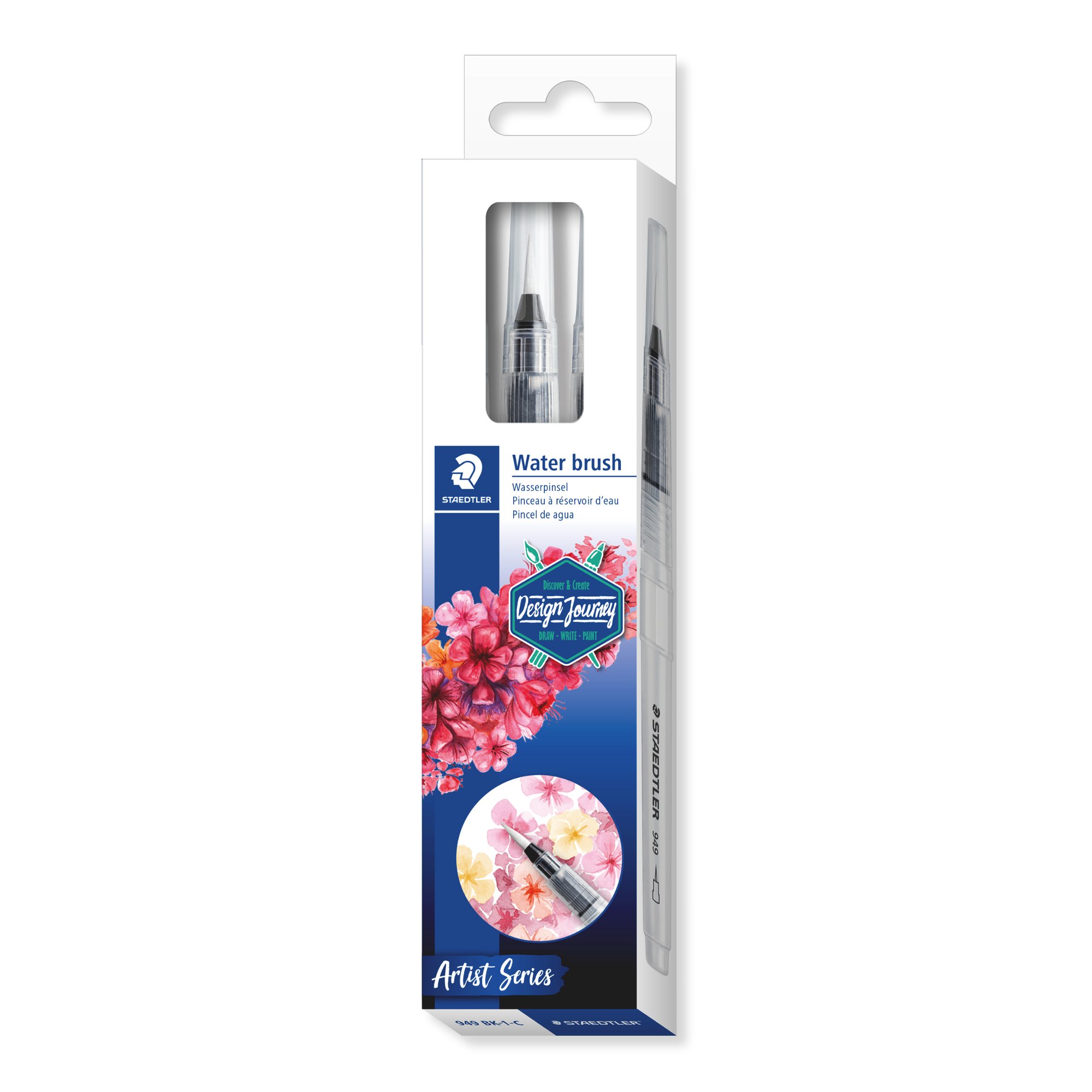Set de 3 pinceaux à réservoir Waterbrush de Vaessen Creative Set de 3 pinceaux à réservoir Waterbrush de Vaessen Creative