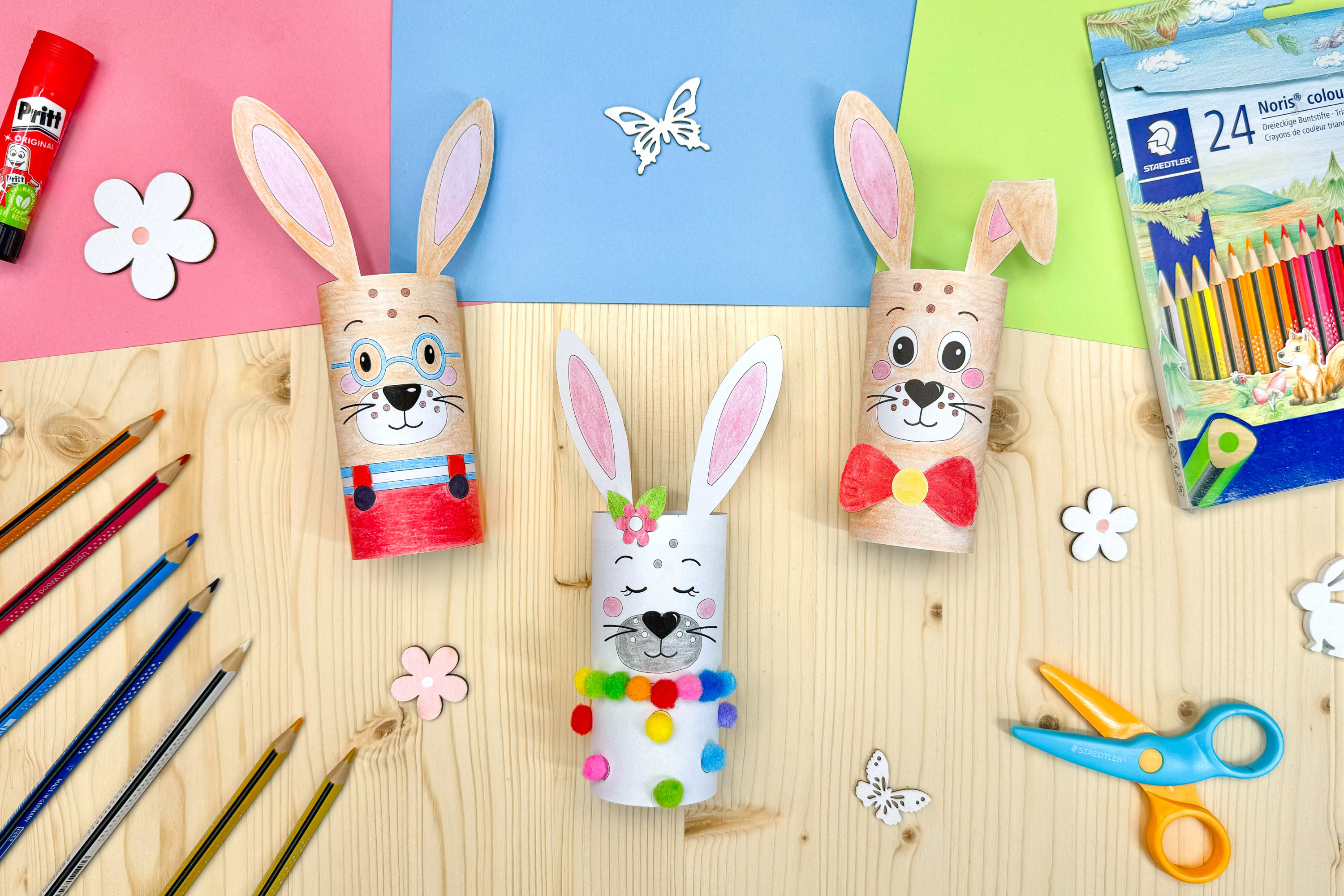 Kit Fai Da Te Coniglietti Pasquali In Peluche Per Bambini, Set Creativo Per Decorare E Regalare