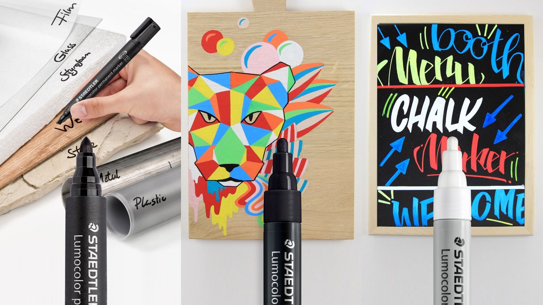 Lumocolor Chalk Paint y Permanent Marker de STAEDTLER para usuarios aficionados y profesionales STAEDTLER