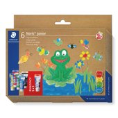Set containing 6 finger paints in assorted colours