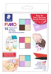 Set ''Foodie Fun'' en boîte carton avec 12 demi-blocs, 1 marqueur permanent, 1                bâton de modelage, instructions