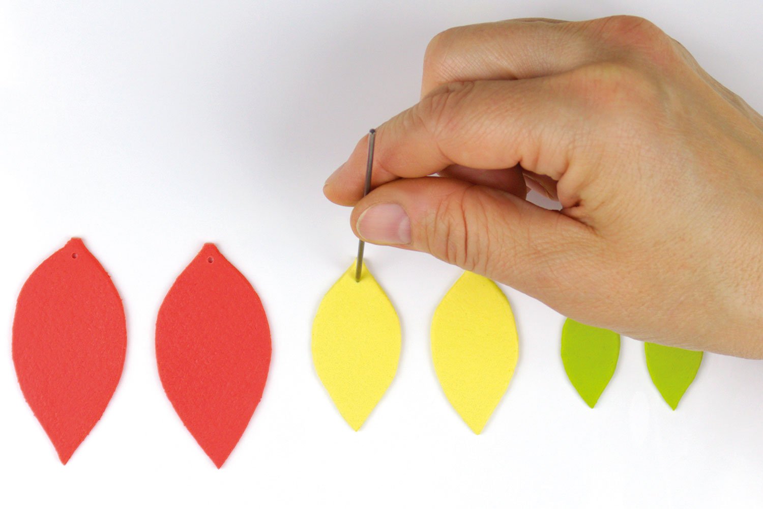 10 Orecchini Vuoti Per Sublimazione - Forme Cuore, Stella, Cerchio