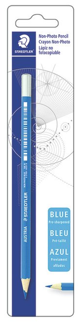 Blistercard containing 1 non-photo pencil blue