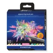 Cardboard box containing 10 pigment big brush pen in assorted colours, Pastel Colours