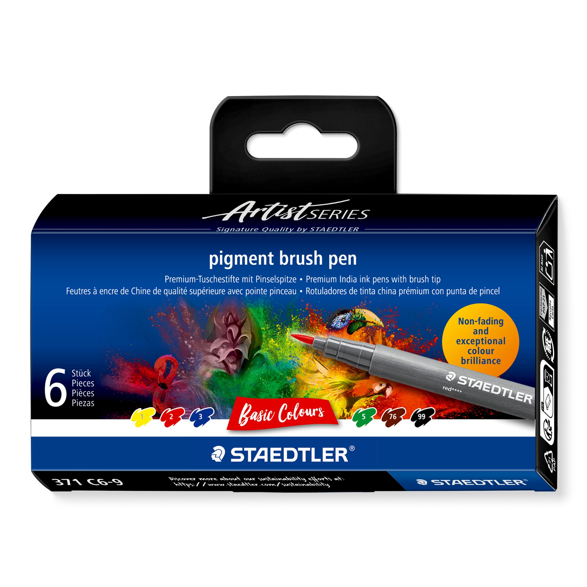 pigment brush pen 371 - India ink pen with brush tip | STAEDTLER