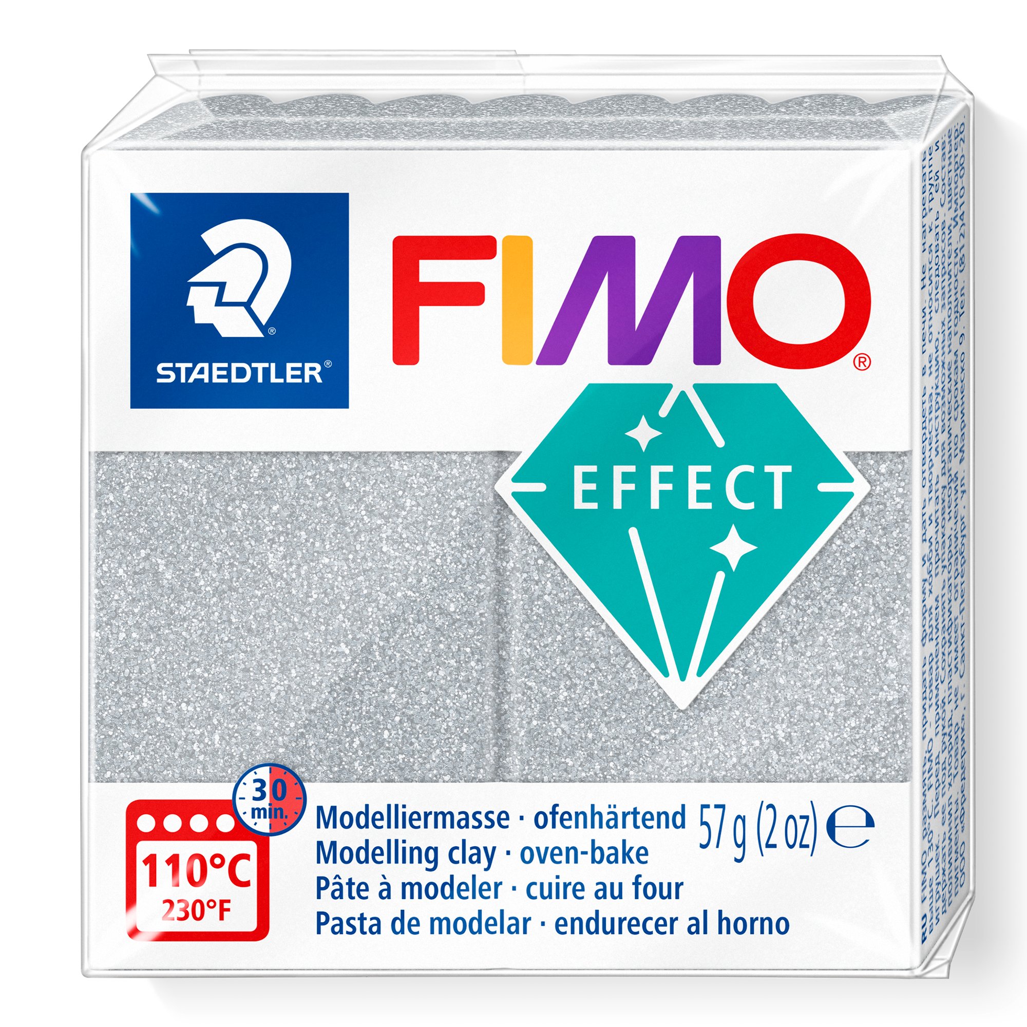 Staedtler : Fimo Effect : Polymer Clay : 57g : Glitter Gold | Jackson's Art