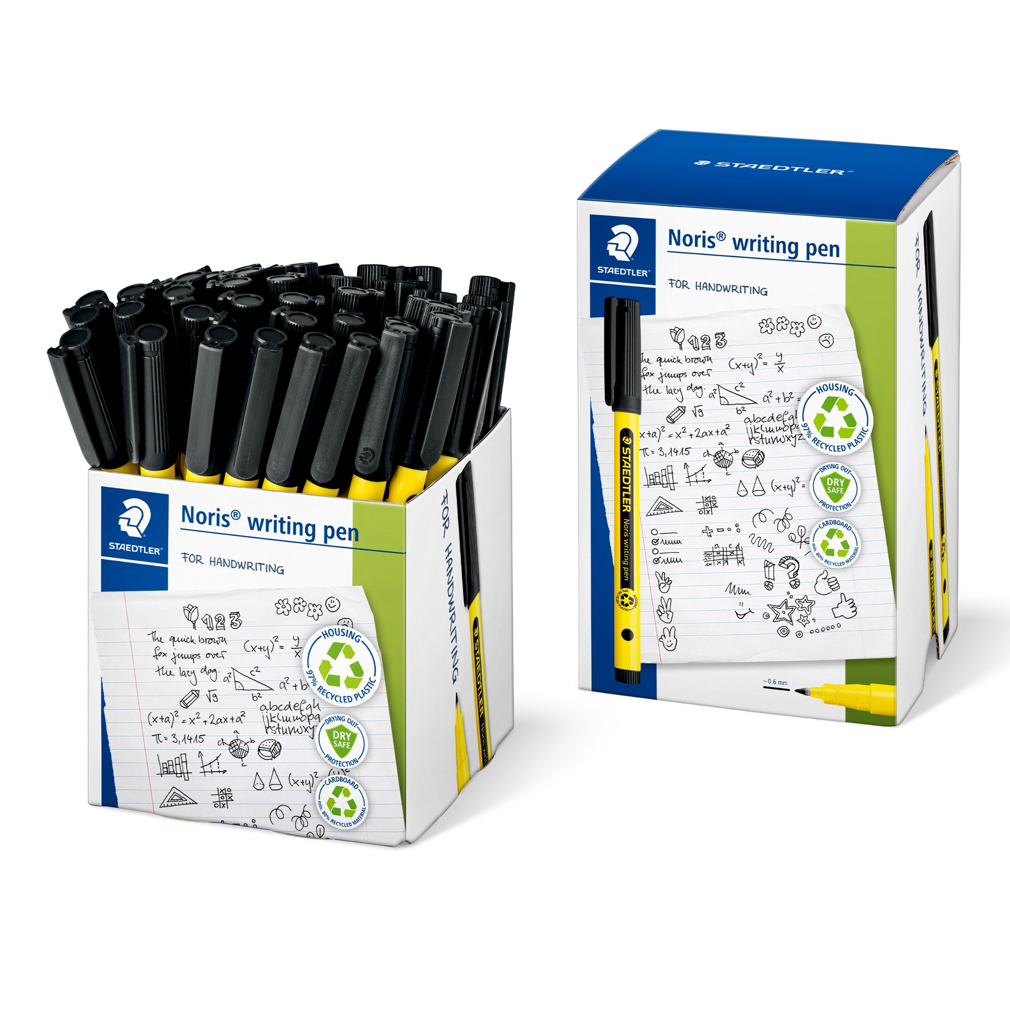Amazon.co.jp: STAEDTLER 307-9 Noris 手書きペン ブラック 10本