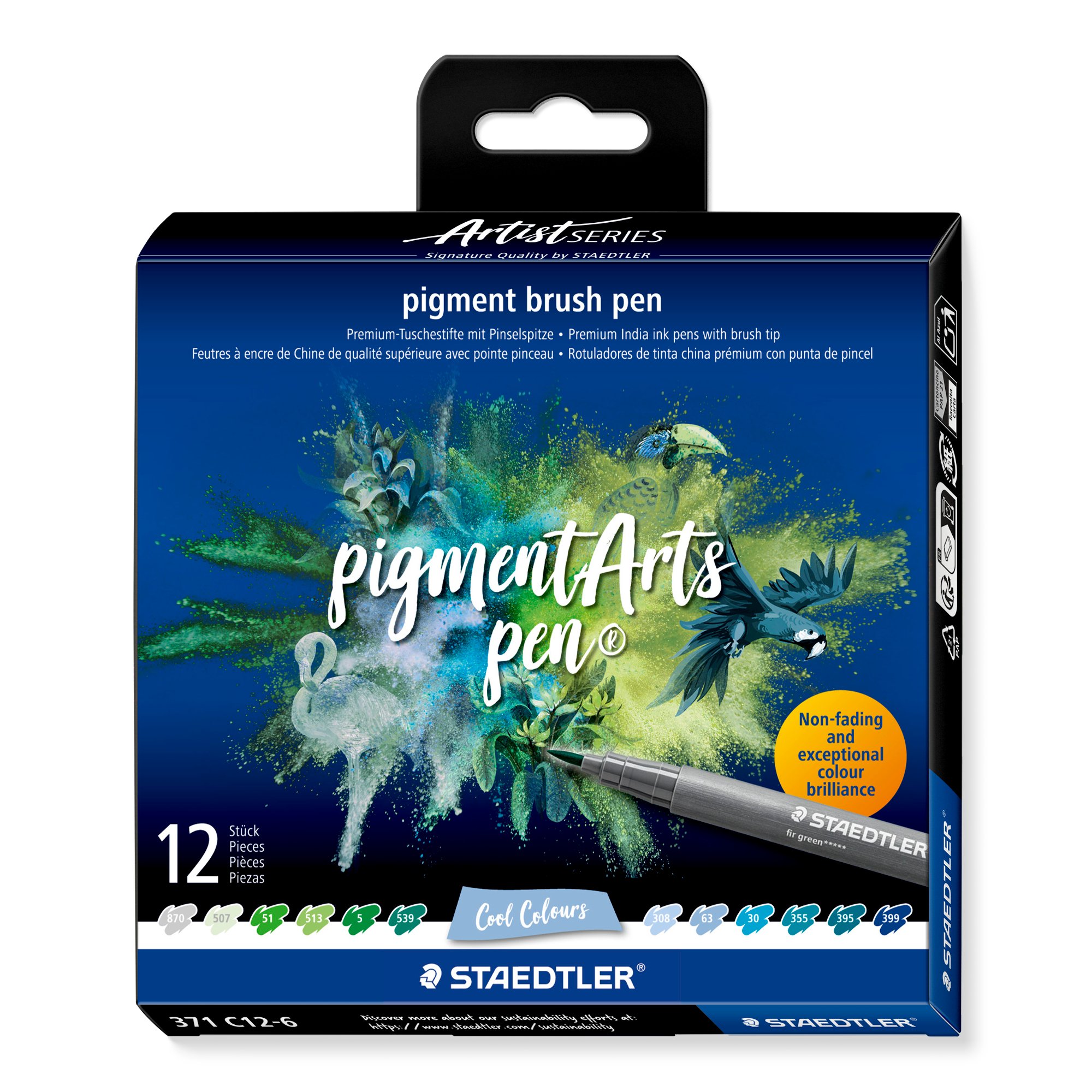 pigment brush pen 371 - India ink pen with brush tip | STAEDTLER