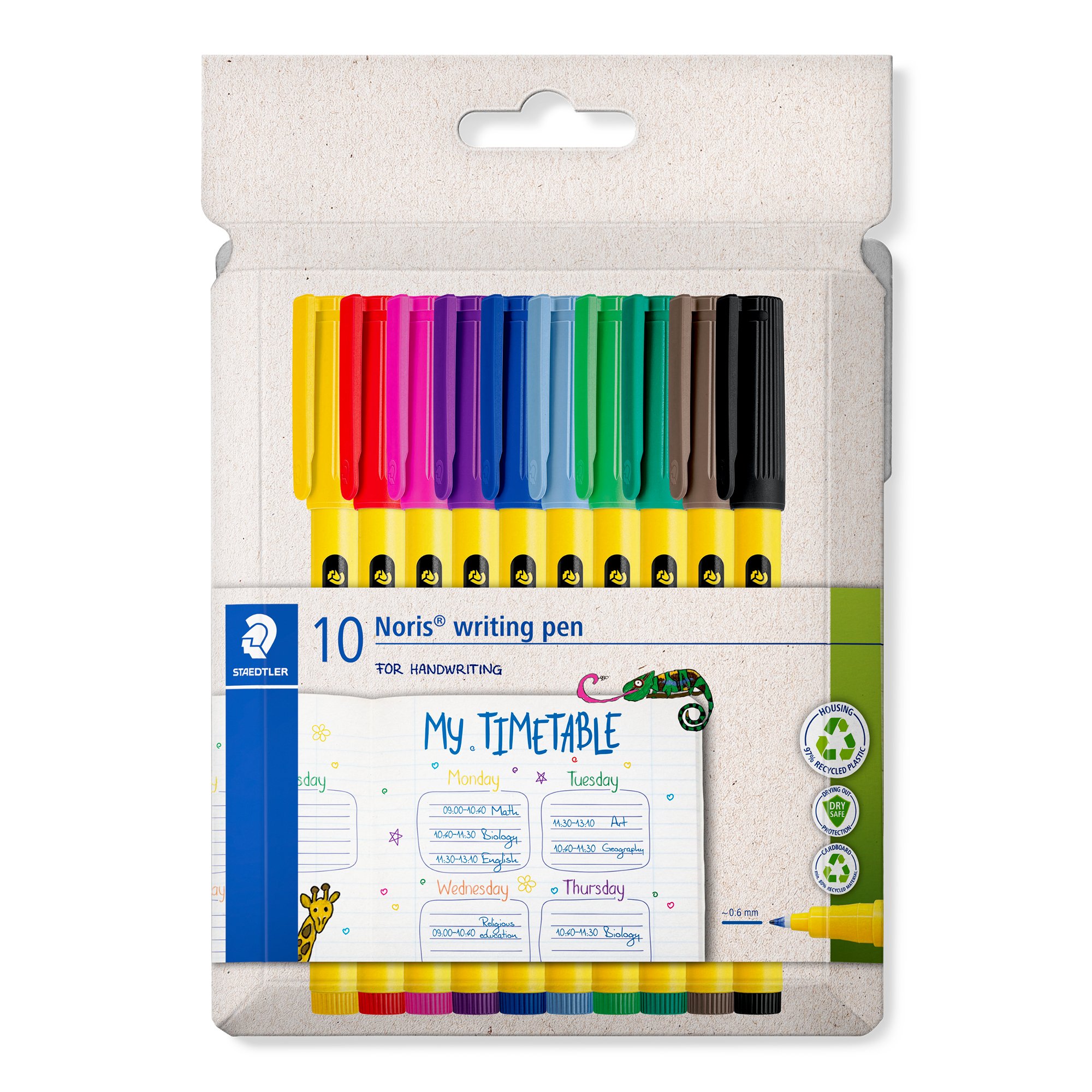 307-9 Noris ブラック 10本入りボックス STAEDTLER 手書きペン