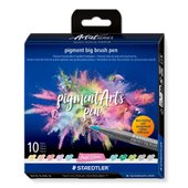 Cardboard box containing 10 pigment big brush pen in assorted colours, Pastel Colours